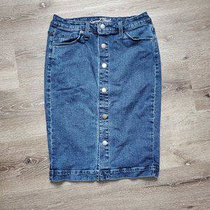 High Waisted Jean Skirt